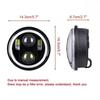 LED Headlight Projector Halo Ring Motorcycle High Low Beam DRL Turn Signal Light for 1pcs 5.75 Inch