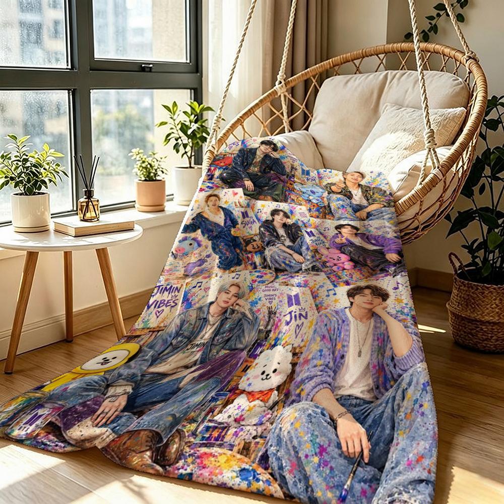 Male Idol Group Portrait Blanket Blanket Suitable For All Seasons Bedroom Sheet Outdoor Plush Blanket