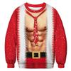 Autumn and winter new Christmas loose personality round neck digital printing sweater men's and women's sweaters
