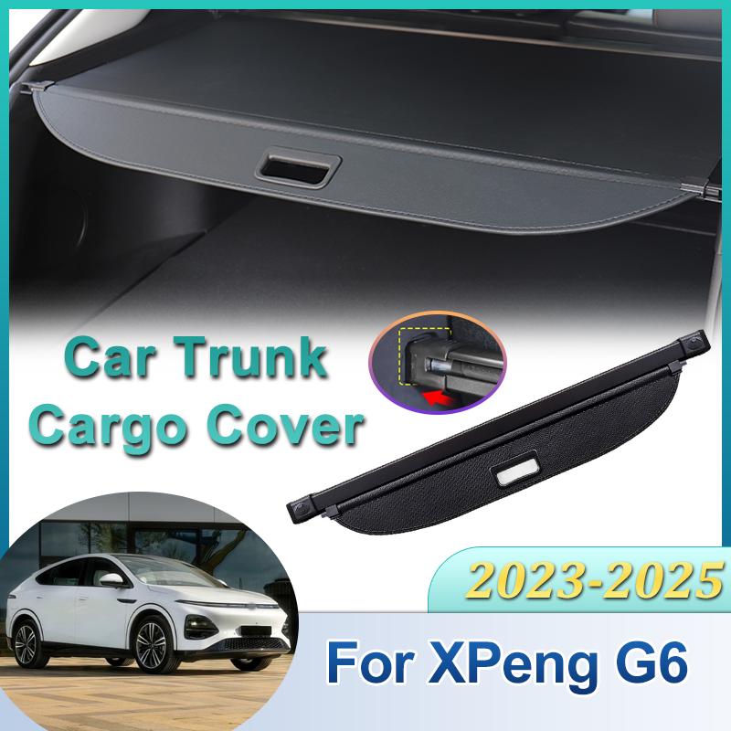 For XPeng G6 2023-2025 Car Trunk Cargo Cover Luggage Tray Storage Security Shield Privacy Curtain Partition Mat Car Accessories