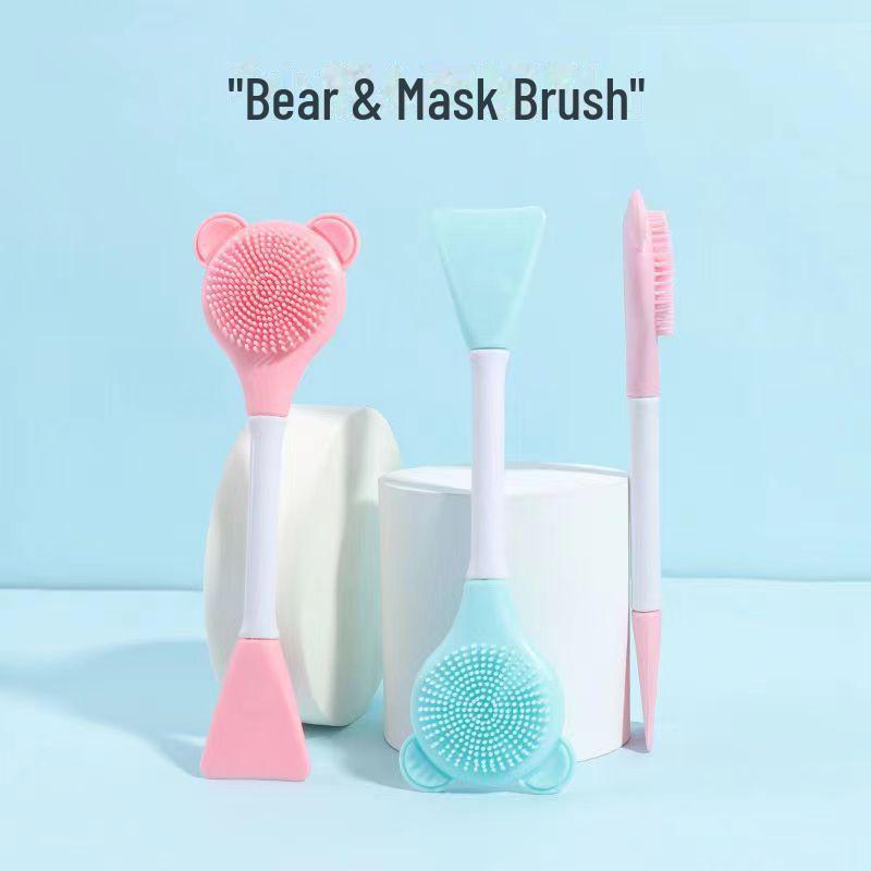 Silicone Double-Head Facial Cleanser & Massage Brush