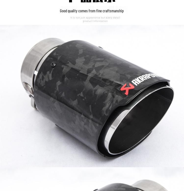 New Carbon Fiber Straight Edge Satin Finish Tailpipe for Car Modification
