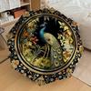 1PC Peacock Flowers Umbrella-8-Rib Reinforced, Automatic Open, Lightweight & Durable, Cute Fashion Accessory for Outdoor-P2658