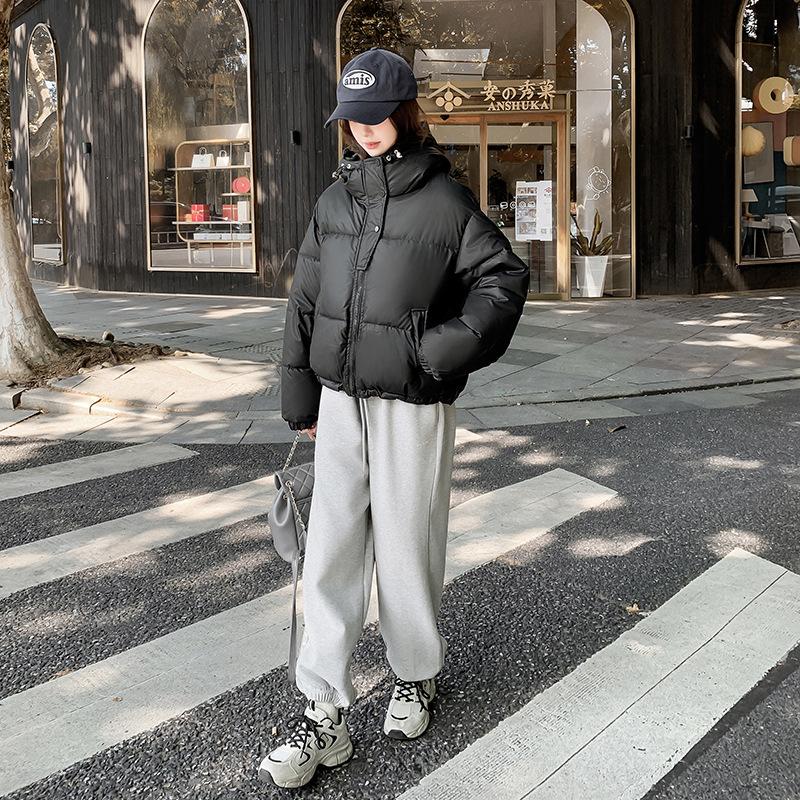 2025 Hooded Cotton Jacket Women's Winter Short Loose Slimming Thickened Design Bread Jacket Down Padded Jacket
