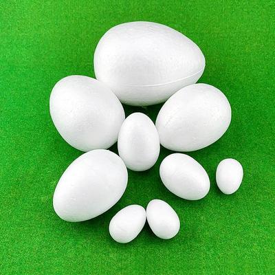 50 Stück weiße Modellier-Eier aus Polystyrolschaum