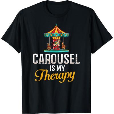 Carousel Horse Tornado Carnival Ride Amusement Park T-Shirt(6)