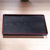 Oju Wood Grain Tray Shaku In Black and Lacquerware Made In Japan J-kitchens (5 5cm) Red, 45cm, (ABS Resin),