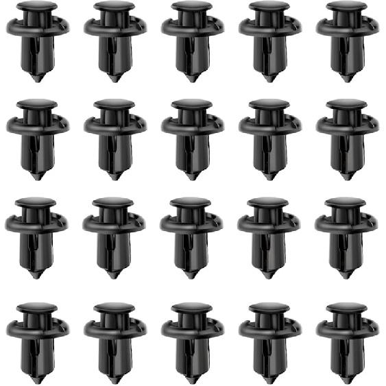 Honda 20Pcs Fender Liner Clips, 10mm Black Nylon Push-Type Retainer Clips for CR-V, Accord, Civic, Acura 91503-SZ3-003