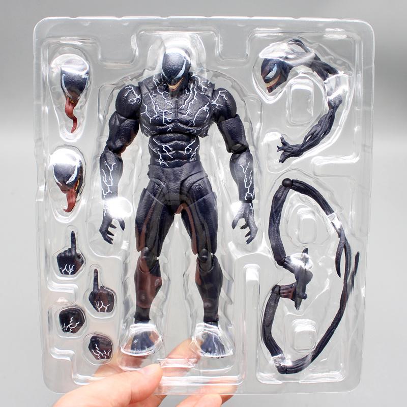 21cmmarvel Venom Anime Figures Shf Symbiosis Heroes Joint Mobility Model Action Doll Statue Desktop Decoration Toy Children Present