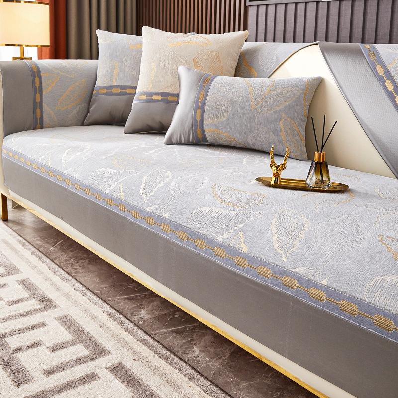 

Chenier Cloth Four-Season Universal Sofa Cushion Non-Slip Leather Seat Cushion Modern High-End New Anti-Cat Scratch 70*70cm