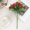 Artificial Flower Beautiful Exquisite Faux Silk Flower Realistic Visual Effect Fake Rose