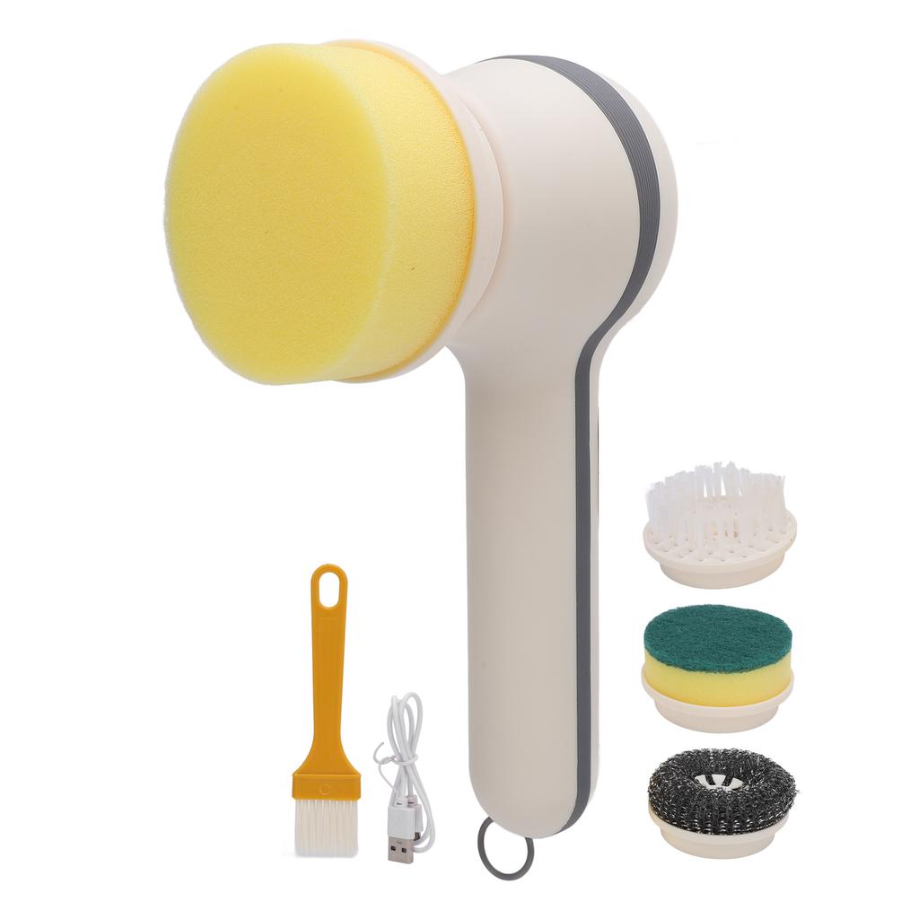 Electric Rotating Scrubber Brush Cordless Handheld Water Proof Multifunction for Bathroom Floor