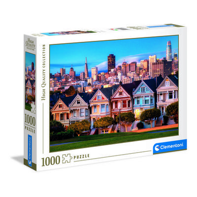 Clementoni San Francisco Painted Ladies Puzzle C39605, gemischte Farben, 1000 Teile Puzzle, Kinderspiele, Lernspielzeug