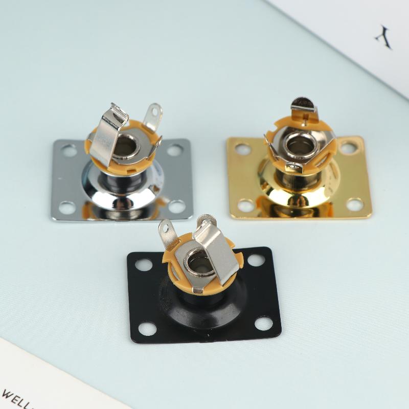 Electric Guitar Jack Output Plate Guitar Output Jack Plate Square Shape Metal Compact Guitar Jack Socket Plate Guitar