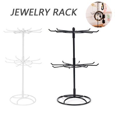 3-Tier Jewelry Display Keyring Display Rotating Iron Revolving Metal Stand Rack
