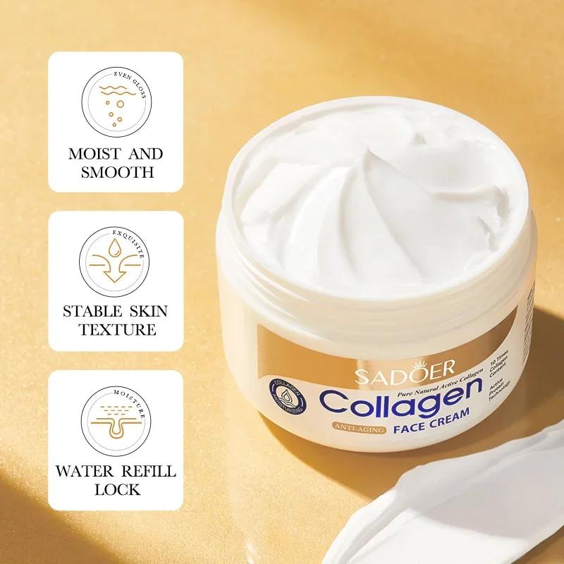 SADOER Collagen Straffende Gesichtscreme sknicare Feuchtigkeitsspendende Feuchtigkeitsspendende Gesichtscremes Faical Creme Schönheit Gesicht Hautpflege Produkte