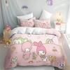 Cinnamoroll Duvet Cover Cartoon Hello Kitty Full Cute Children's Bedroom 100% Polyester Adult Gift 2/3pcs Bedding Set