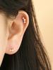Minimal Piercing 14K Internal Triple Cubic Curved Labret Piercing