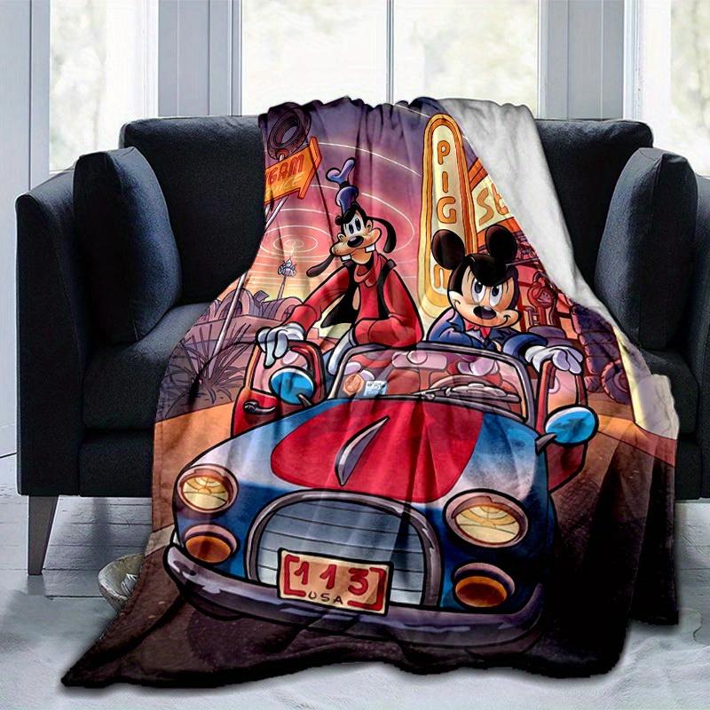 1pc, Home Decor: Mickey and Goofy's Adventure Blanket Gift for Bedroom, Living Room, Travel, Camping, Car