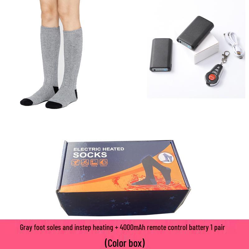 Rechargeable Electric Heated Socks - Unisex Winter Foot Warmers