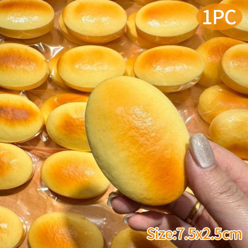 Squishy Cheese Bread Stress Relief Fidget Ball Squeeze Ornament Decompression Squishy Baked Party Gifts