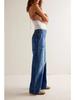 Jeans a zampa in denim da donna europei e americani - Dimagranti e vestibilità ampia