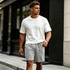 Pantaloncini a righe da uomo con coulisse in vita, casual, vestibilità ampia, a cinque tasche, sportivi, per primavera ed estate, design comodo e traspirante