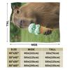 Super Soft Funny Capybara Kawaii Throw Blanket Premium Flannel Fleece Lightweight  Bed Blanket Cozy Fluffy Bedspread All Season