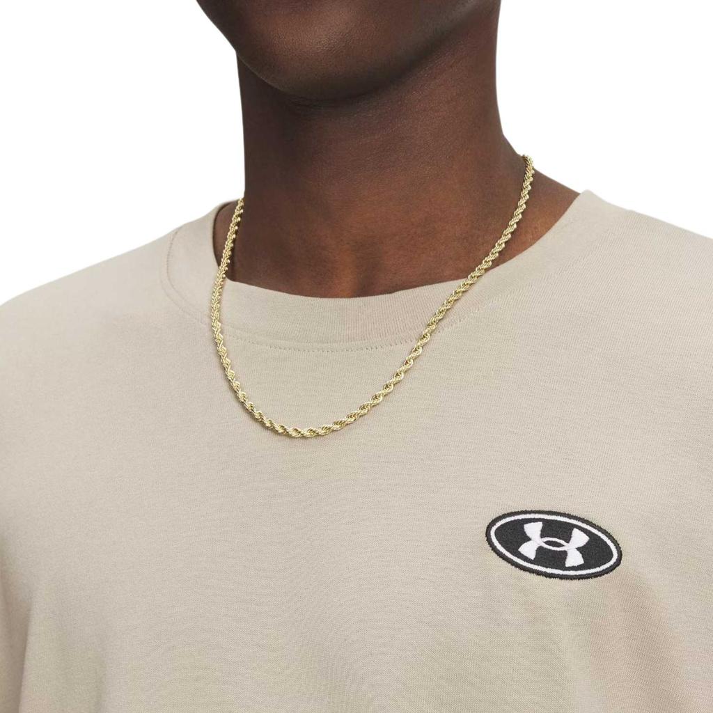 Under Armour T Shirts Men's Khaki Crew Neck Moderate 1382902-299