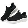 Skechers Bobs B Flex Slip-On Shoes Mesh Comfortable Versatile Durable Breathable Low-Top Casual Shoes Women sneaker Black 117634-BLK