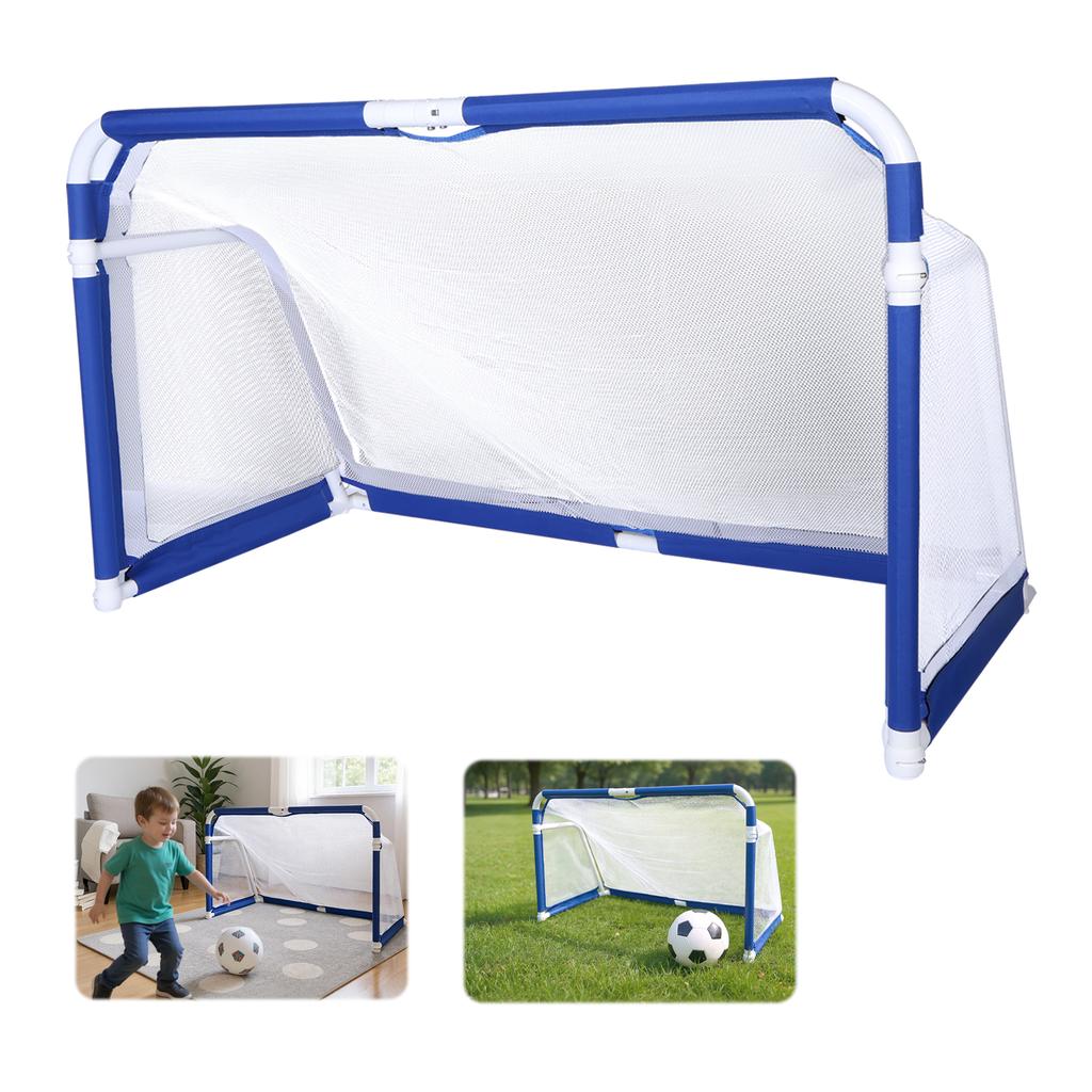 5x3 FT Aluminum Soccer Goal Portable Football Goal Quick Set Up Foldable Indoor/Outdoor Soccer Net for Backyard Kids and Adults