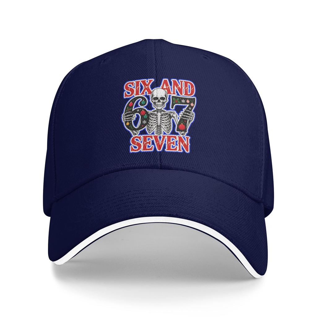 6 7 Christmas Skeleton Baseball Cap Fashion Hip Hop Hats Spring Couple Women Kpop Rock Baseball Caps