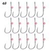 15Pcs Live Shrimp Fixing Hook Heavy Duty Carbon Steel Barbed Fishhook with Hole