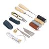 28Pcs Leather Working Tools Durable 2Pcs Awl 4Pcs Wax Threads 16Pcs Needles Leather Working Kit for Carpet Coat Mattress