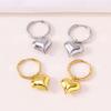 European and American Stainless Steel Love Earrings, High-end Fashion Stud Earrings, Versatile Temperament, Trendy Niche Simple Earrings