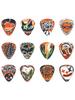 Guitar picks 12 pcs 0.71mm, double-sided printing with unique patterns (12 designs), set of acoustic, electric guitar and ukulele, for children and