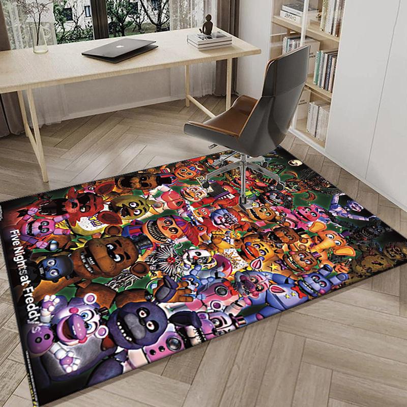 Fnaf Character Collage Carpet, Chair Rug,Rug for Office Bedroom living rooms, Doormat decor Fan Gift Christmas Gift