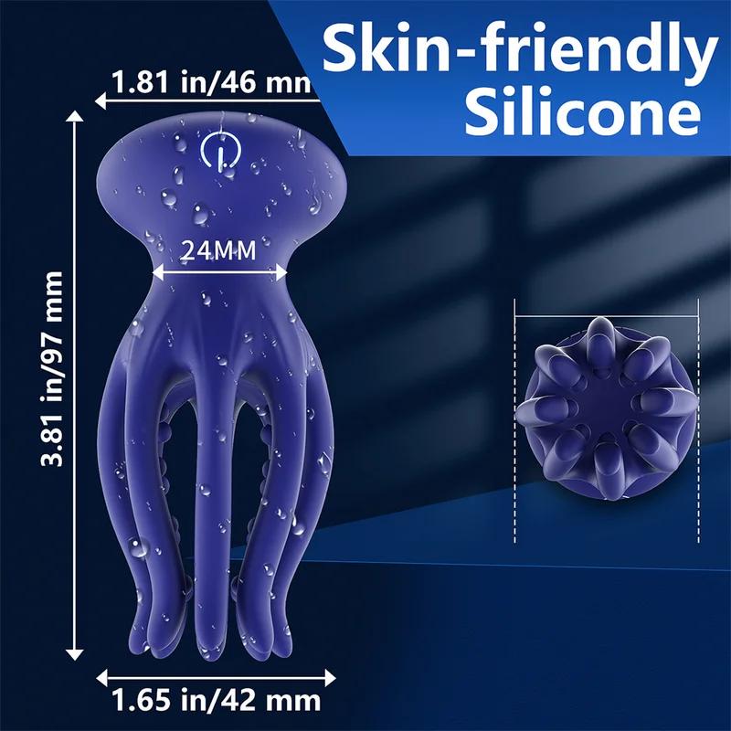 Sex Male Glan Masturbator Vibrator Penis Glan Testicle Massage Trainer Delay Ejaculation Silicone Sex Toys Adult Goods for Men