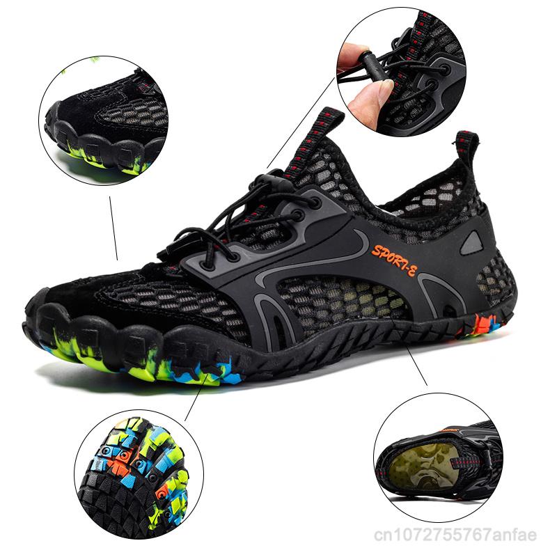 Pantofi de drumeție respirabili și impermeabili pentru bărbați, pantofi sport cu plasă din piele întoarsă, pantofi de alpinism, pantofi sport cu uscare rapidă pentru drumeții pe traseu