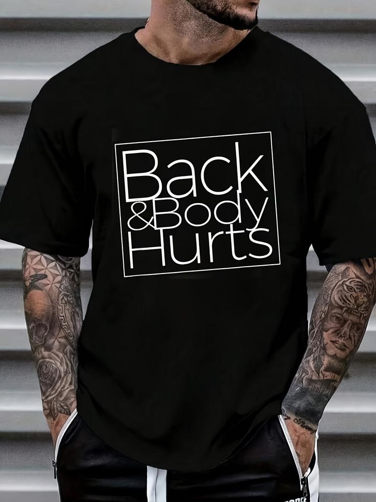 Back And Body Hurts Cool And Funny Workout Top TShirt Unisex's Men's Graphic Tee Causal Tops Fashion Tshirt Happy Mother Day Shirt for Mom Best Mom Ev