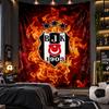 Nástěnná tapiserie s potiskem Beşiktaş FC, látka do obývacího pokoje, ložnice, domácí dekorace