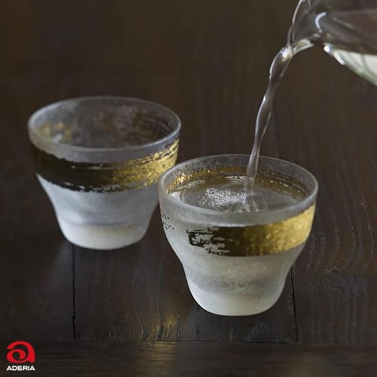 ADERIA Premium Nippon Taste Sake Cup, Gold Ichimonji, 90ml, Made in Japan, Gift Boxed, 6697, Birthda