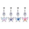 Anneau de nombril Tempérament Délicat Pour Femmes Filles Tendance Papillon Sexy Anneaux de Nombril Bijoux Piercing Corporel Cadeaux