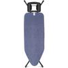 Brabantia 134524 - Ironing Board C, 124x45 Cm - Solid Steam Iron Rest, 25mm Legs, Black Frame, Denim Blue Cover