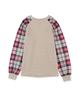 Azura Exchange Plaid Raglan Sleeve Sweatshirt