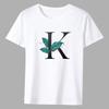 Men's T-shirt Basic Print Short Sleeve Anime Top Leaf Lettern Series Casual White O-neck Youth Men's Commuter Comfortable Shirt
