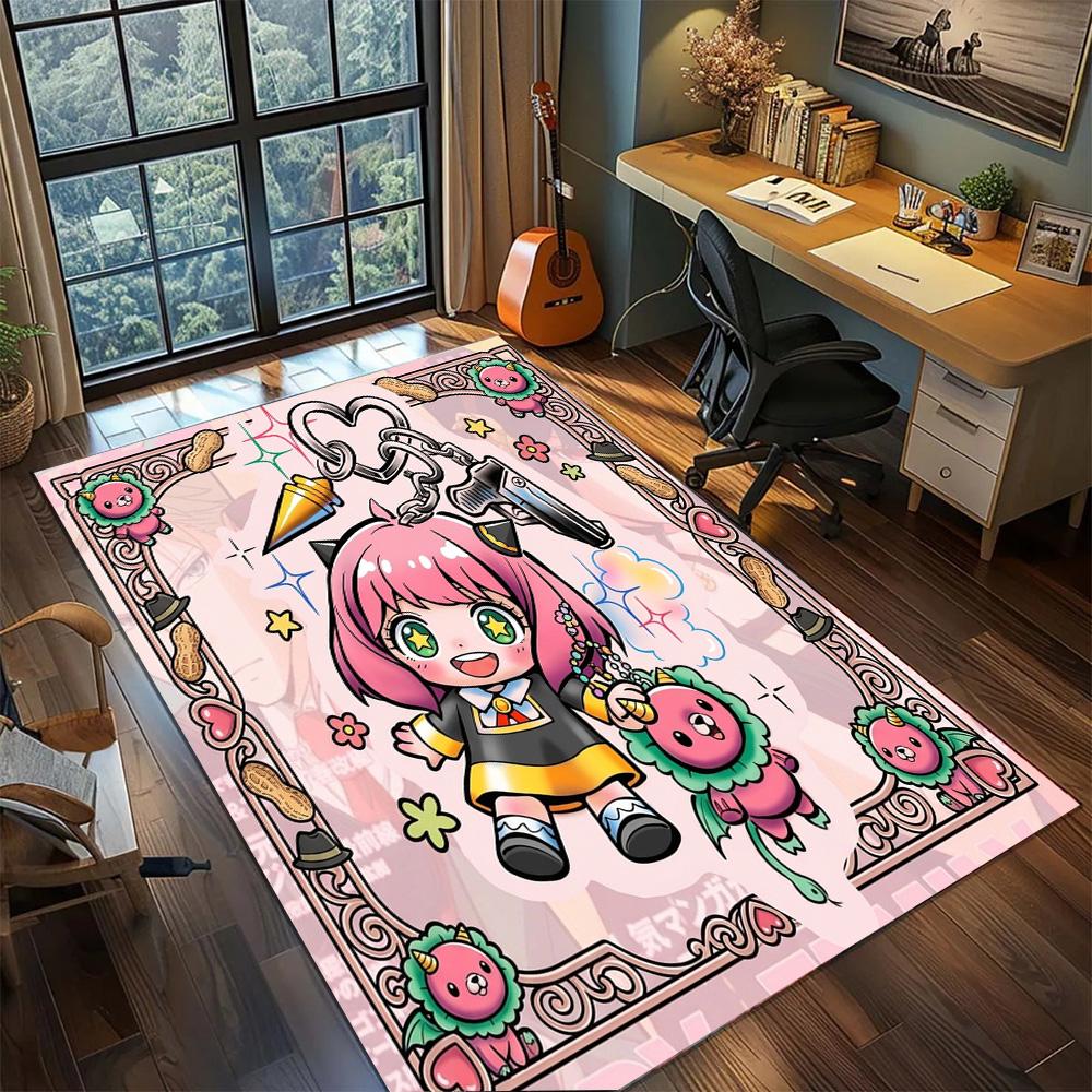 Anya Forger Non Slip Gamer Bedroom Large Area Washable Floor Mat Rug Carpet Home Decor.-TING