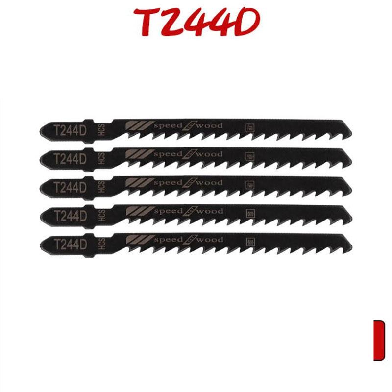

Набор из 5/10 полотен для лобзика с Т-образным хвостовиком HCS, различные полотна для лобзика по дереву, пластику и металлу для Black & Decker Metabo T244D 5PCS