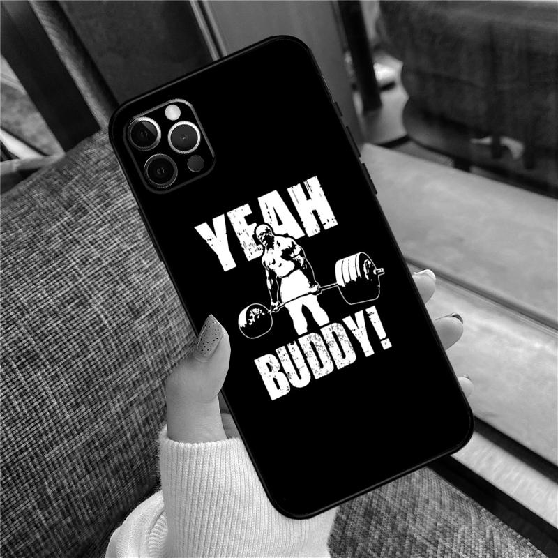 Bodybuilding Gym Fitness Phone Case For iPhone 16 15 13 12 11 14 Pro Max 12 13 mini XR 15 16 Plus 16e Cover Shell