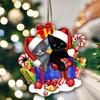 Adorable Acrylic Christmas Cat Car Accessory For Decorative Holiday Use Aromatherapy